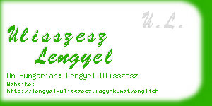 ulisszesz lengyel business card